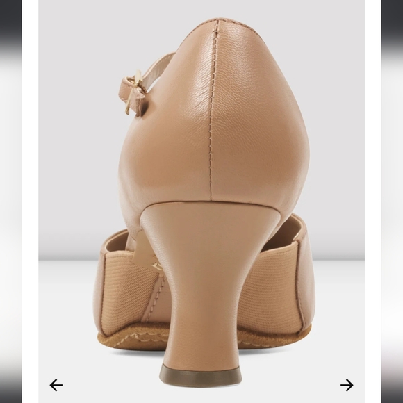 BLOCH Ladies Split Flex Leather Character T Strap Shoes Tan New Size 7 S0390L - Picture 3 of 12
